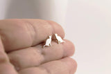 Silver Cat Studs - Sweet November Jewelry