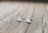 Whale Tail Stud Earrings